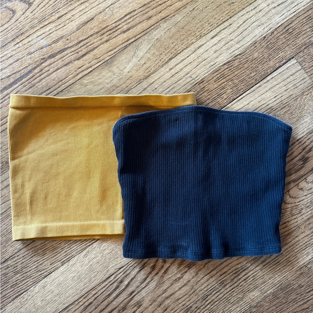 Black and Yellow Tube Tops